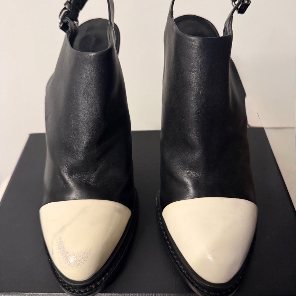 Alexander Wang Black and Cream Slingback Heels - Picture 2 of 8